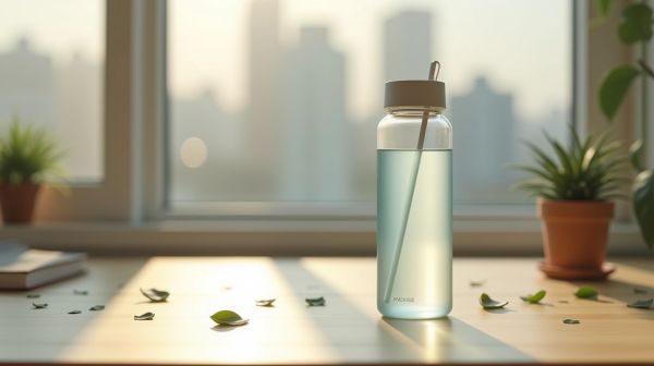 Stay hydrated effortlessly with a portable water bottle with straw